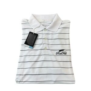 Nike Golf White Black Red Tail Golf Club Performance Polo Shirt Size M NWT